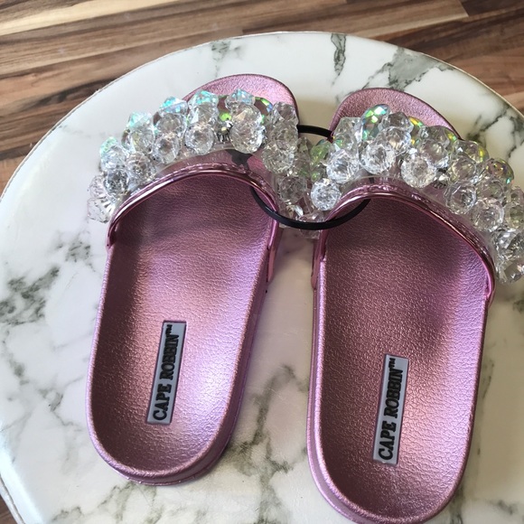 ‼️ Metallic Pink 3D Diamond Slides - Picture 4 of 8